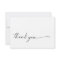 Chic + Modern Script Thank You Flat Card