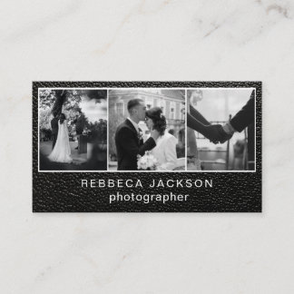 Chic Modern Script Typography Simple Photographer  Business Card