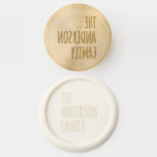 Chic Modern Simple Family Name Customizable Wax Seal Stamp