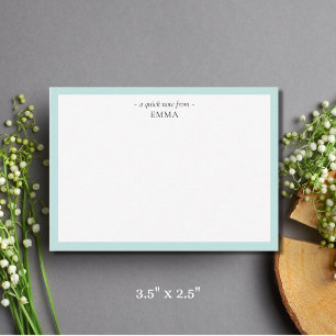 Chic Modern Small 'A Quick Note From' Card