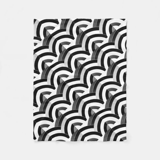 chic modern sophisticated chevrons fleece blanket (Front)