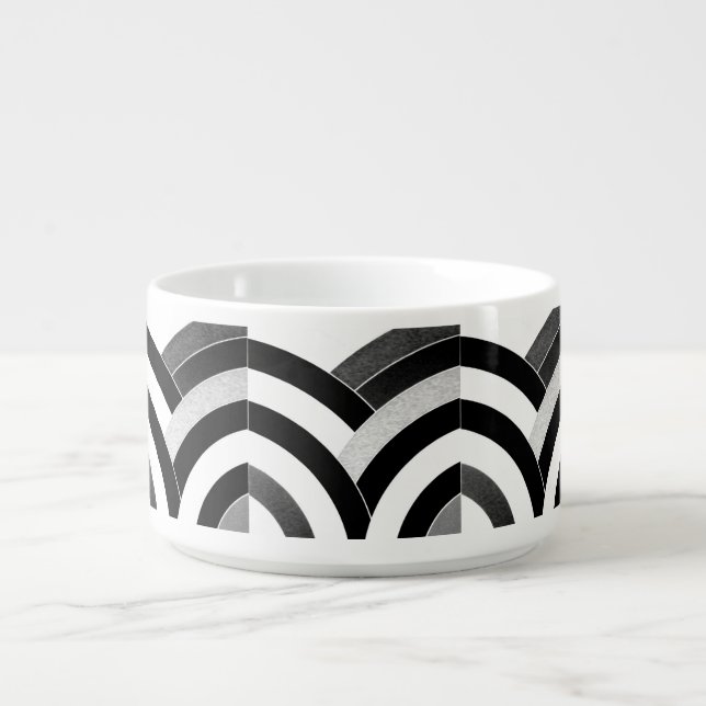 chic modern sophisticated stylish chevrons bowl (Center)