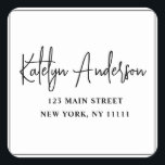Chic  Modern Square Return Address Label<br><div class="desc">High quality and customizable!</div>