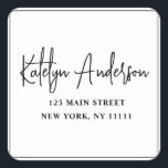 Chic  Modern Square Return Address Label<br><div class="desc">High quality and customizable!</div>