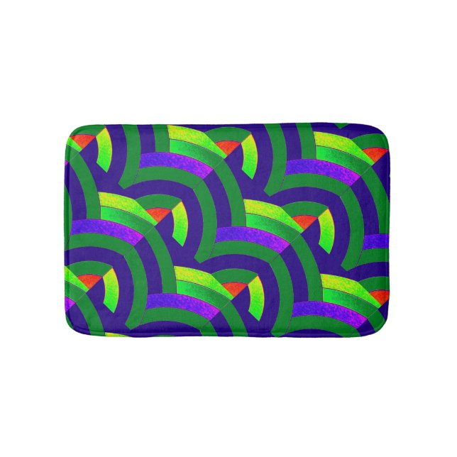 chic modern stylish chevrons bathroom mat (Front)