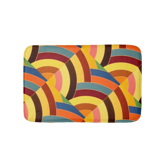 chic modern stylish chevrons bathroom mat (Front)