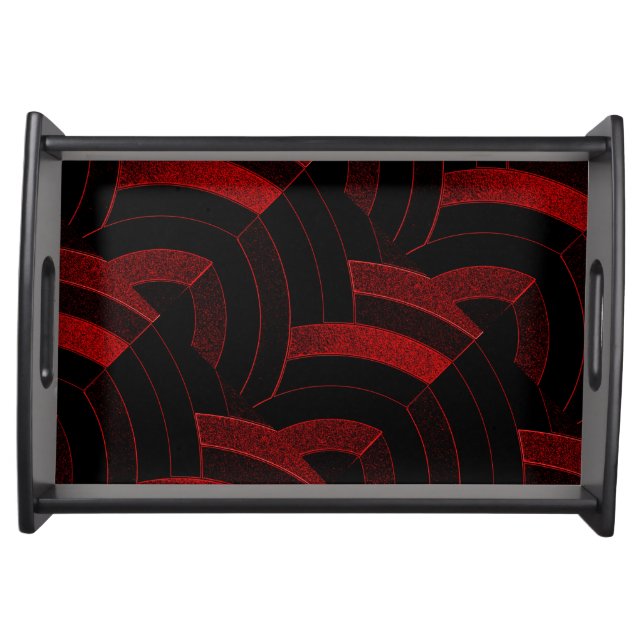 chic modern stylish chevrons serving tray (Front)