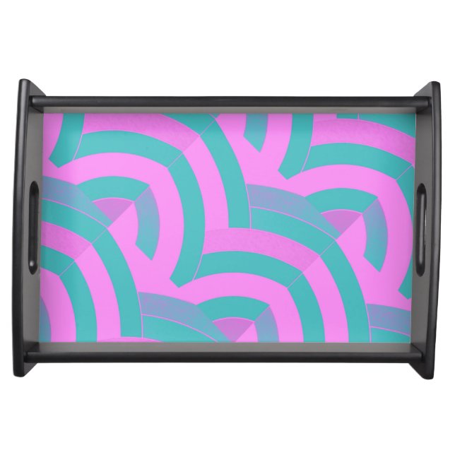 chic modern stylish chevrons serving tray (Front)