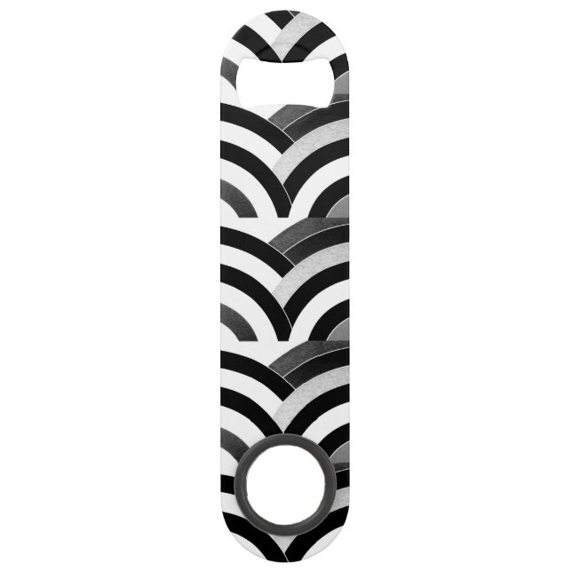 chic modern stylish chevrons speed bottle opener (Front)