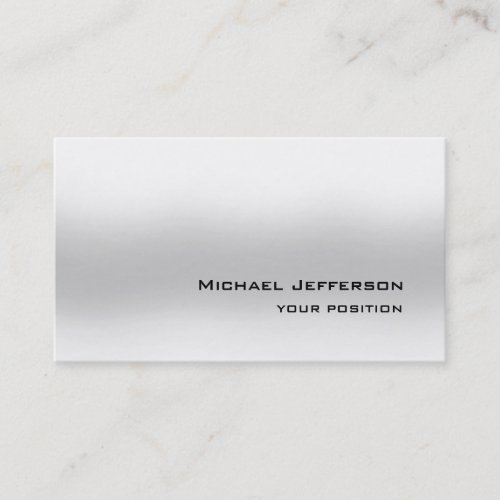 Chic Modern Unique Grey Trendy Personal Business Card