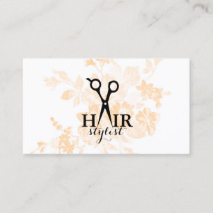 chic modern watercolor hairstylist hair stylist business card