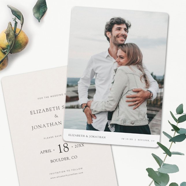 Chic Modern Wedding Save the Date Invite Template (Creator Uploaded)
