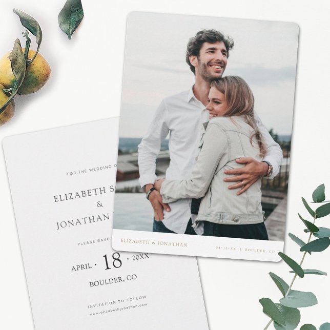 Chic Modern Wedding Save the Date Invite Template (Creator Uploaded)