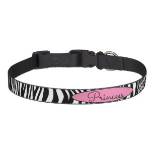 Chic Modern Zebra Skin Pattern Pet Dog or Cat Collar