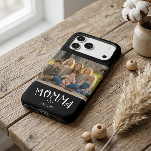 Chic Mom Established Kid Count Photo Black White iPhone 17 Pro Max Case