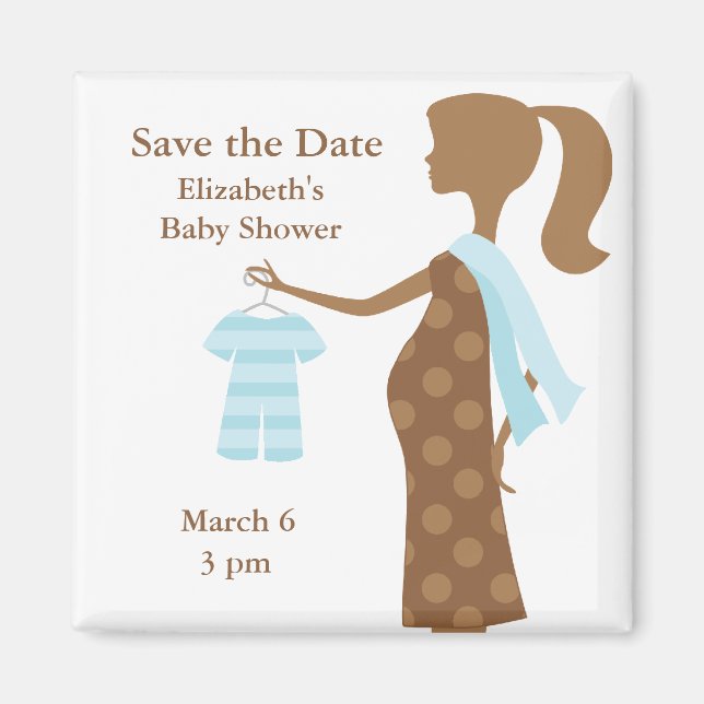 Chic Mom To Be Baby Shower Save the Date Magnets (Front)