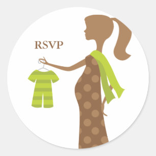 Chic Mom To Be Baby Shower Stickers