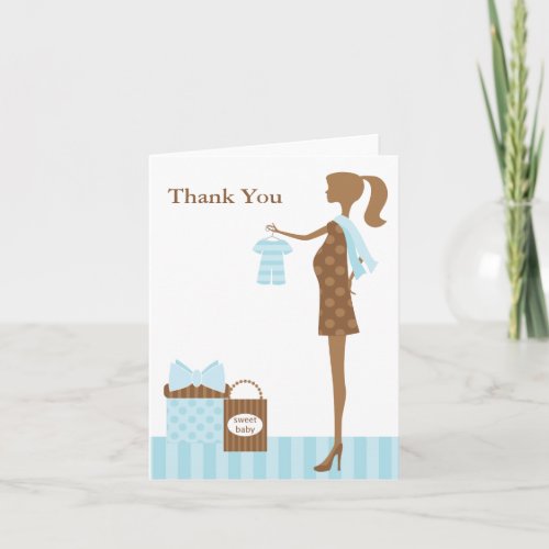 Chic Mom To Be Boy Baby Shower Thank You