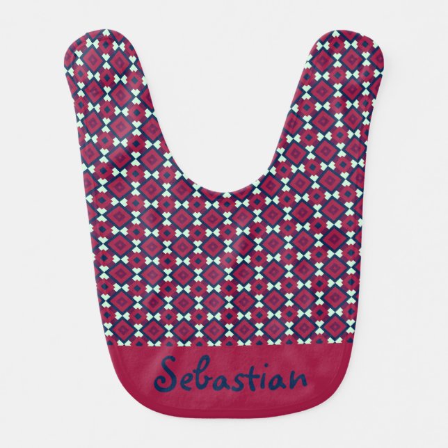 Chic Mom To Be Monogrammed Personalized Baby Bib (Front)