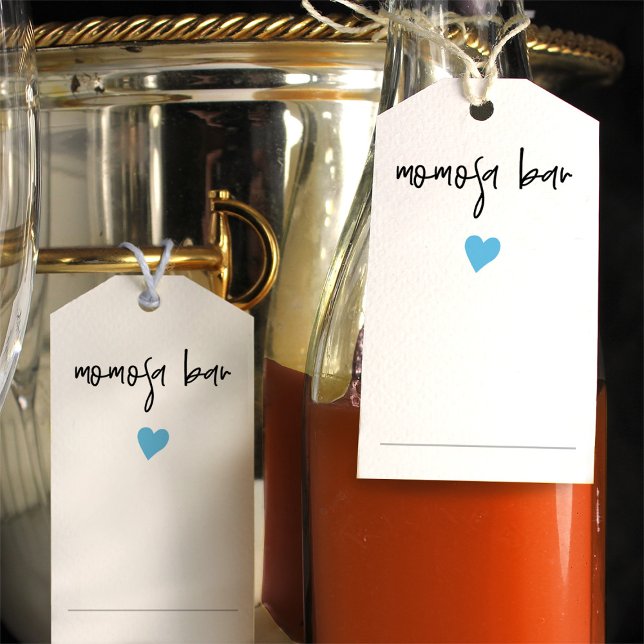 Chic Momosa Bottle Neck Tag Blue Heart  (Creator Uploaded)