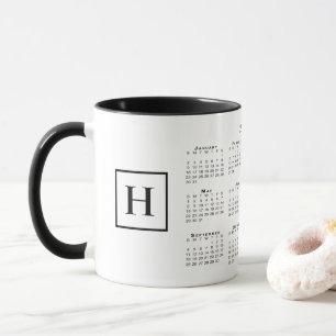 Chic Monogram 2022 Calendar Mug