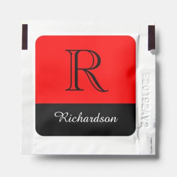 Chic Monogram And Name Hand Sanitizer Packet by GiftMePlease at Zazzle