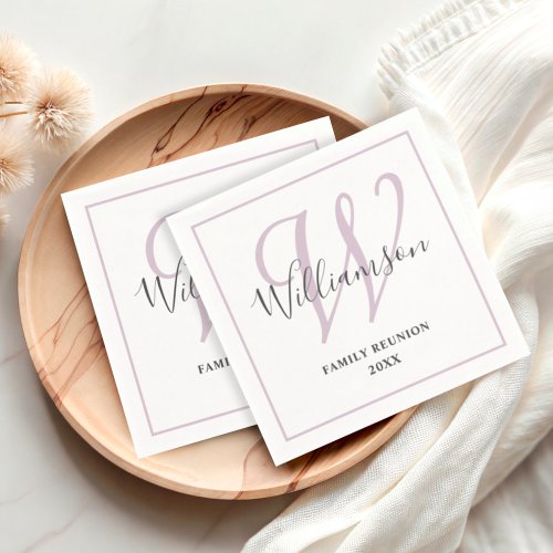 Chic Monogram Family Reunion Party  