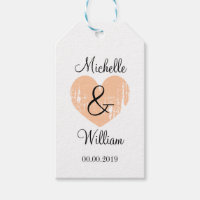Chic monogram gift tags for stylish wedding favors