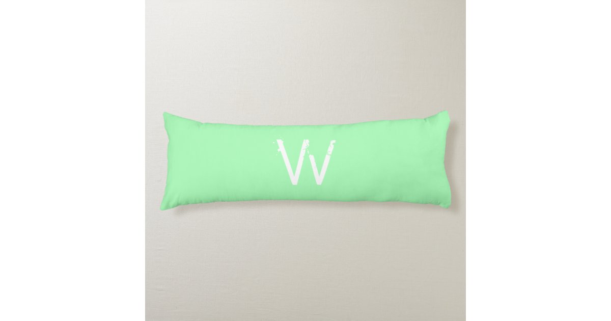 Chic Monogram Mint Green Body Pillow Zazzle
