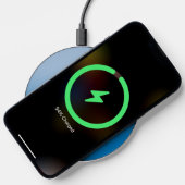 Chic Monogram Name on Sky Blue Gradient Wireless Charger (Phone)