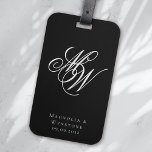 Chic Monogram Newlyweds Luggage Tag<br><div class="desc">From our Elegant Monogram Wedding Collection</div>