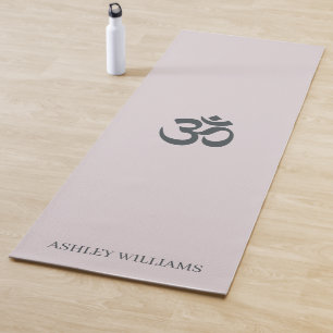 Chic Monogram Om Symbol Pastel Purple Yoga Mat