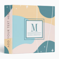 Chic Monogram Pastel Abstract