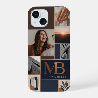 Chic Monogram Photo Collage Case