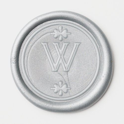 Chic Monogram Simple Wedding Couple Elegant Wax Seal Sticker