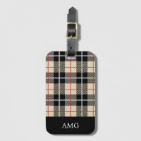 Chic Monogram Thompson Camel Plaid Pattern