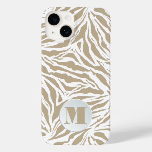 Chic Monogram Zebra Case_Mate iPhone 14 Case