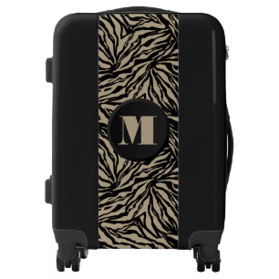 Chic Monogram Zebra Print Luggage