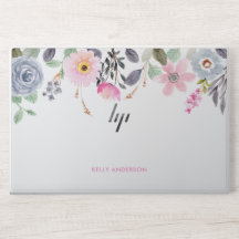 Chic Monogrammed Botanical Floral Pattern