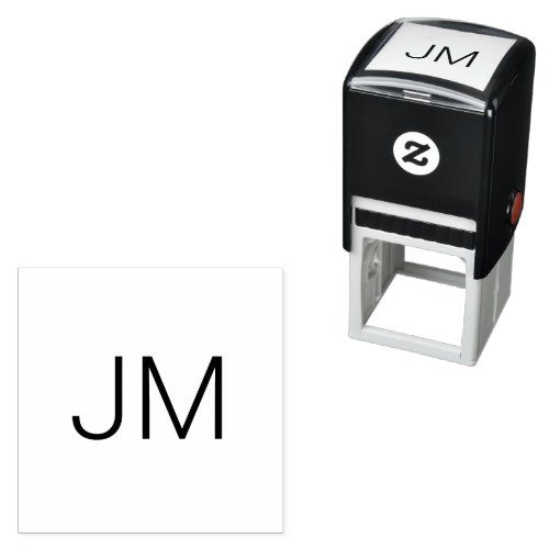 Chic Monogrammed Oversized Initials Self_inking Stamp