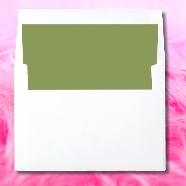 Chic Moss Green charm for rustic celebrations Envelope Liner (Creator Uploaded)
