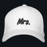 Chic Mrs. black and white cute  Embroidered Baseball Cap<br><div class="desc">Chic Mrs. black and white cute Embroidered Baseball Cap
Available in many colors and options</div>