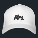 Chic Mrs. black and white cute  Embroidered Baseball Cap<br><div class="desc">Chic Mrs. black and white cute Embroidered Baseball Cap
Available in many colors and options</div>