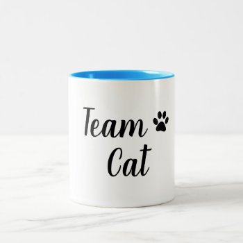 Chic Mug_ Team Cat Two-tone Coffee Mug by GiftMePlease at Zazzle