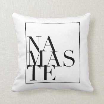 Chic Namaste Yoga Inspired | Square Pillow by RedefinedDesigns at Zazzle