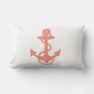 chic nautical ANCHOR two-sided Lumbar Pillow