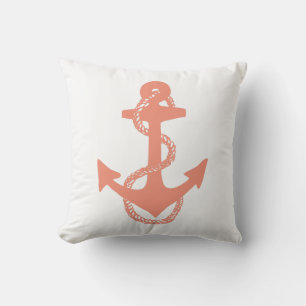 chic nautical ANCHOR two-sided Outdoor Pillow
