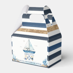 Chic Nautical Boat Ahoy It&#39;s a Boy Baby Shower  Favor Boxes