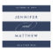 Chic Navy and White Stripe Wedding Wine Labels