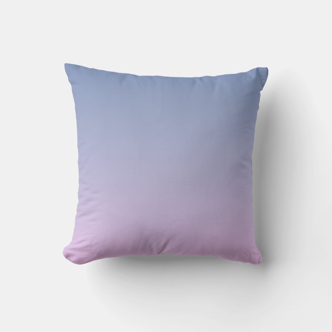 Chic Navy Blue and Pink Ombre Throw Pillow | Zazzle